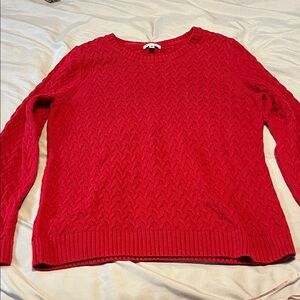Croft & Barrow Women's Red Crew Neck Sweater